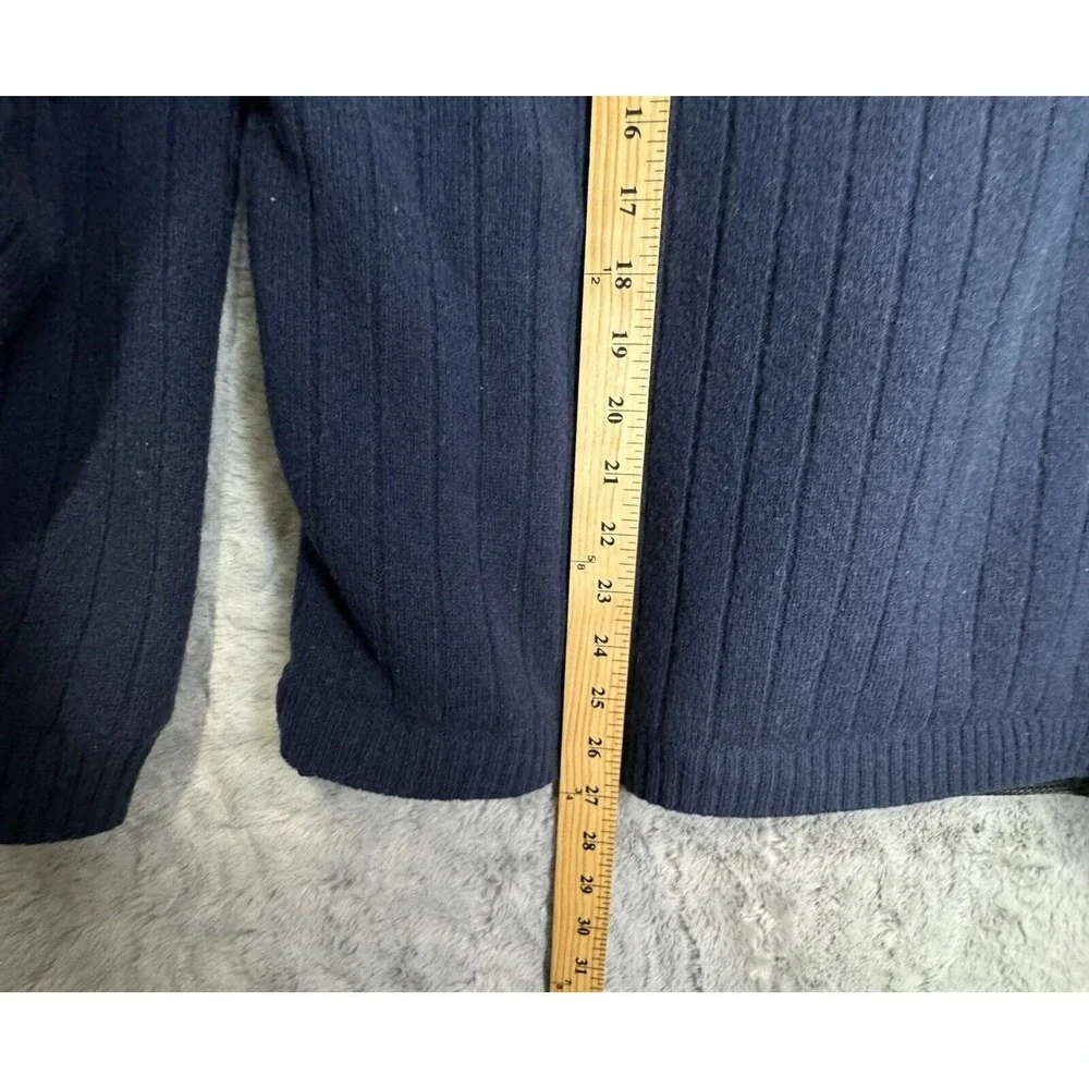 Vintage Adidas 1/4 Zip Pullover Mens Sweater Size XL Blue PGA 100% Wool‎
